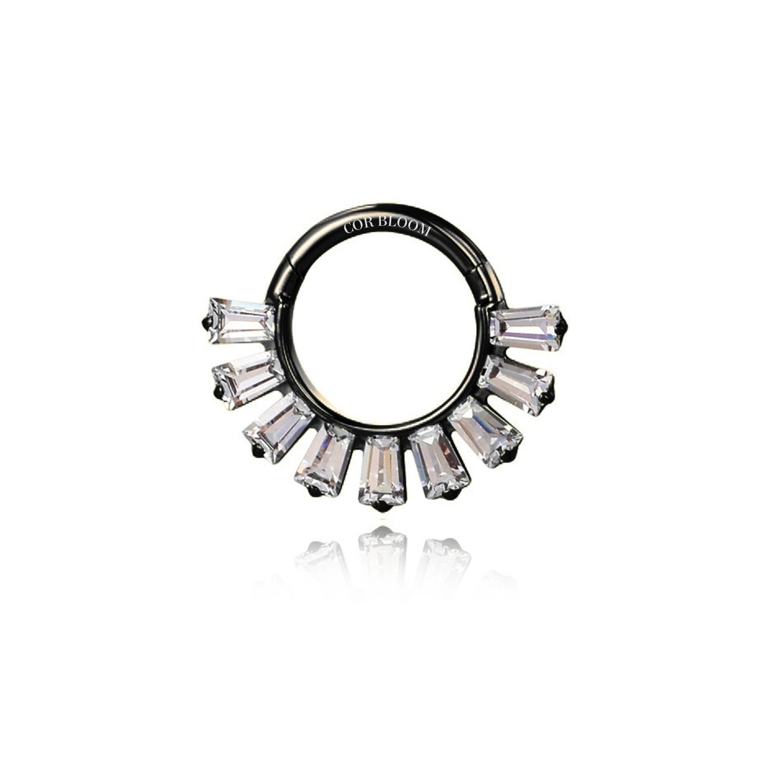 Titanium Paris Baguette Septum Clicker | Daith Hoop