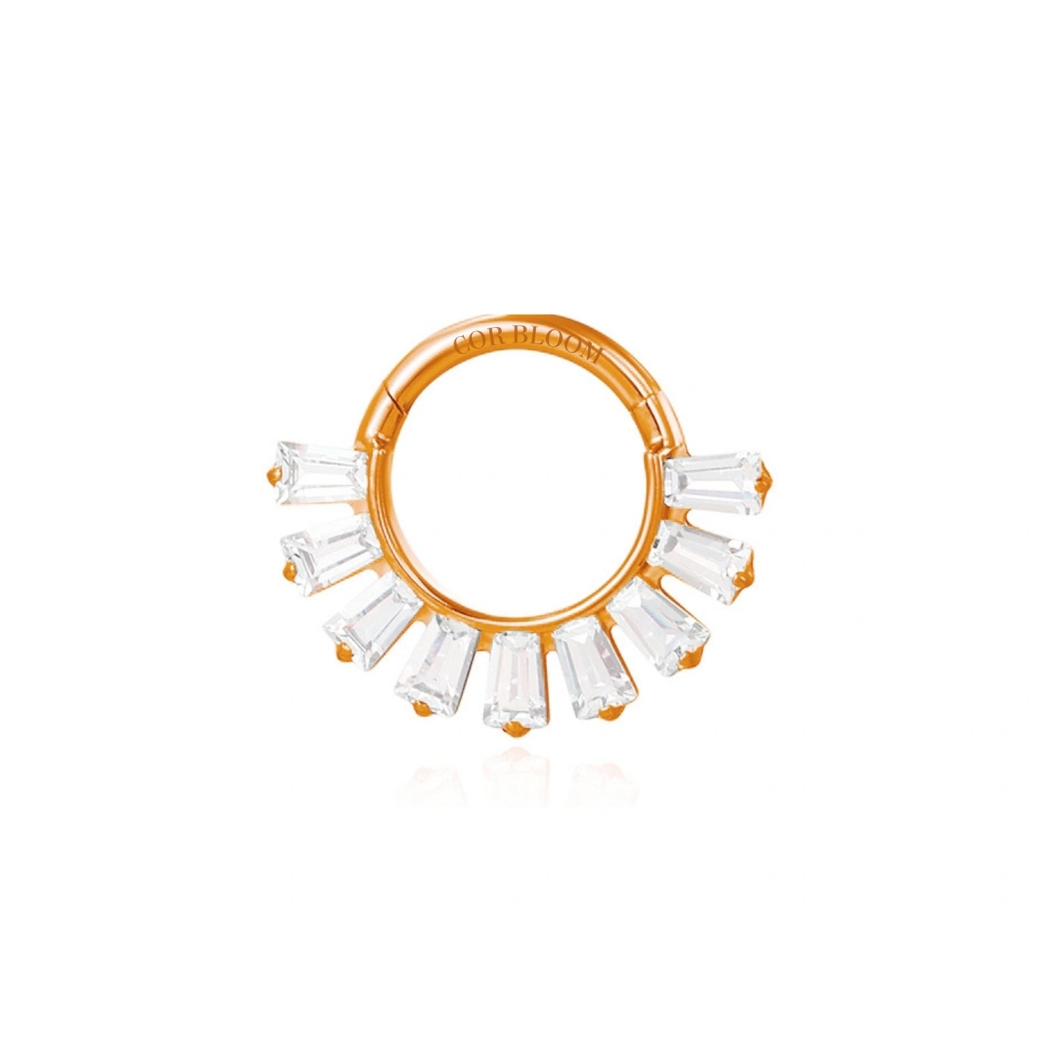 Titanium Paris Baguette Septum Clicker | Daith Hoop