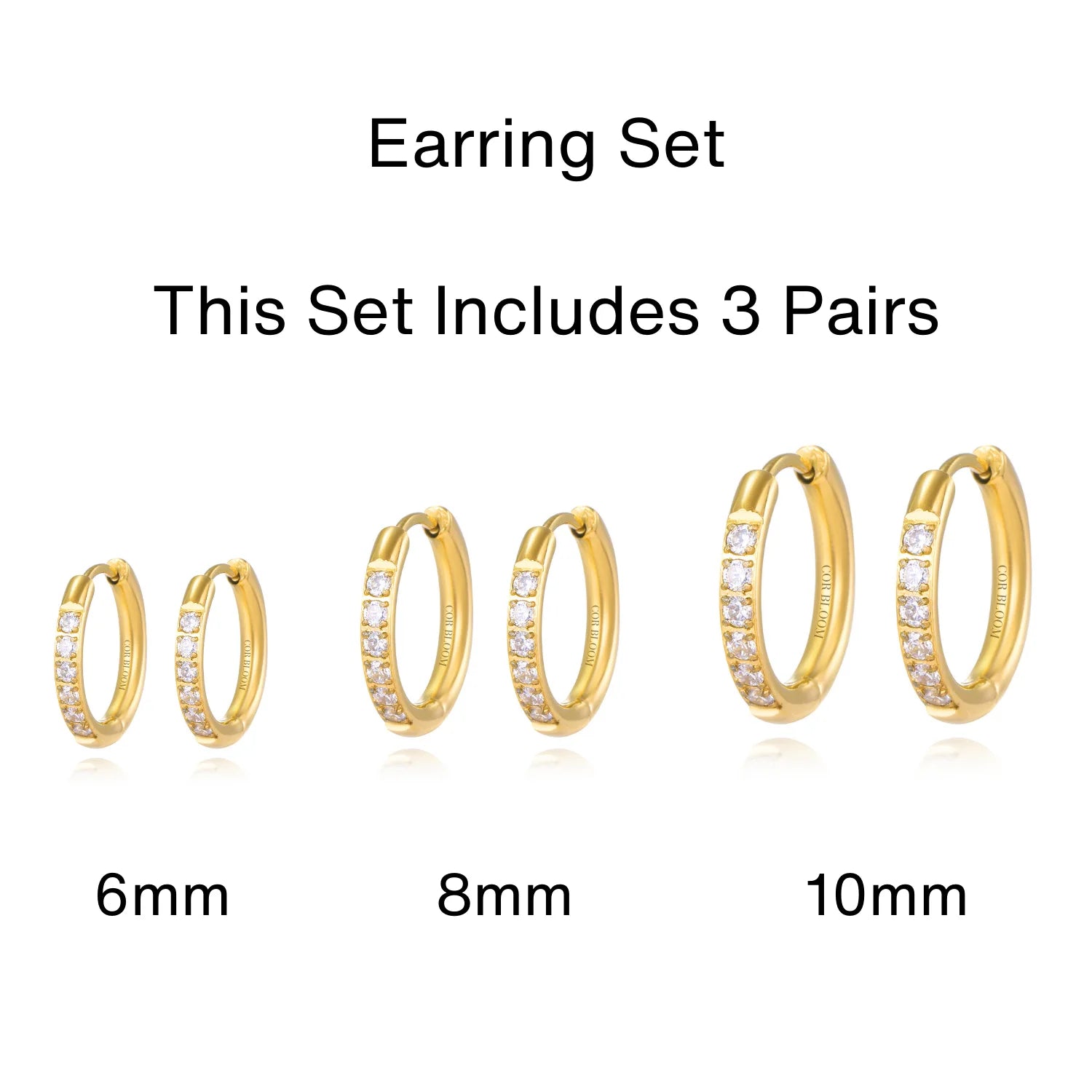 Titanium Essential Diamond Hoop Earrings (20G)