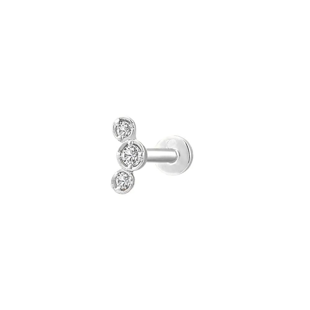 Mini Bling Trio Diamond Flat Back Stud