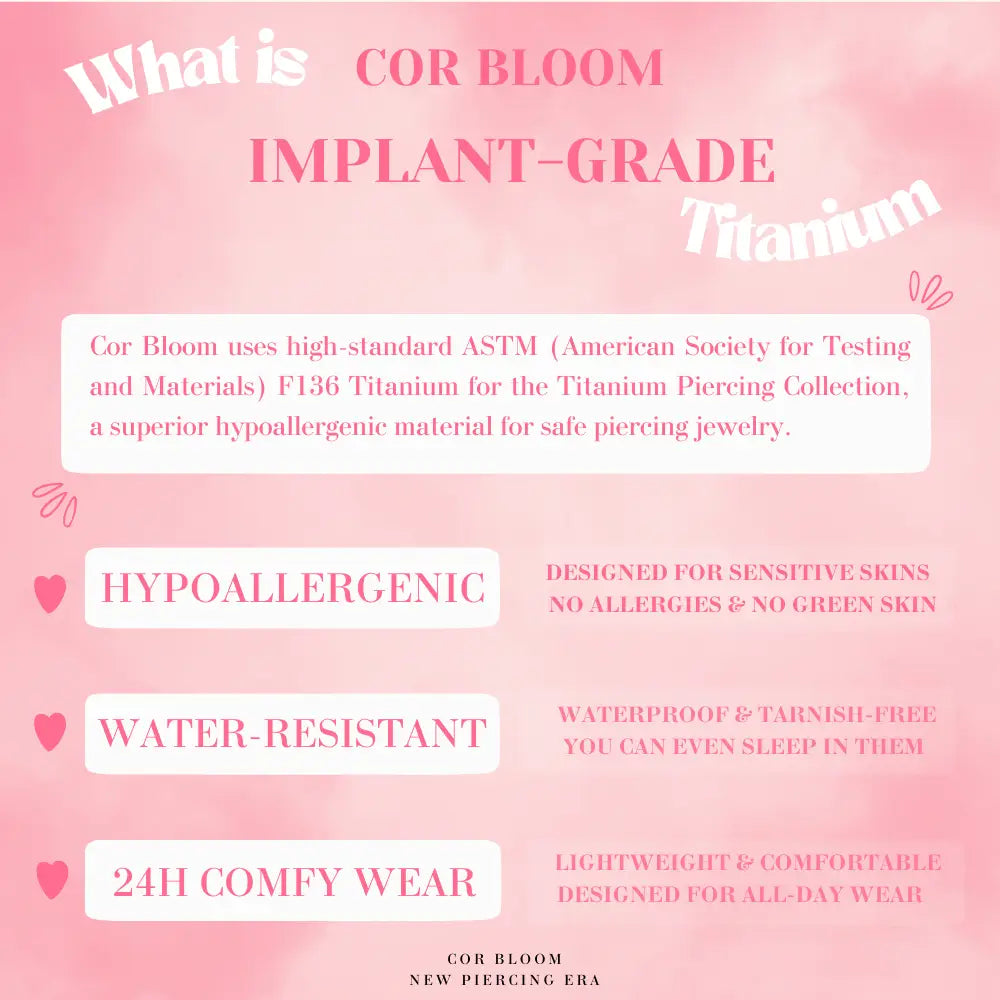 Implant Grade Titanium White Opal Cartilage | Conch Hoop