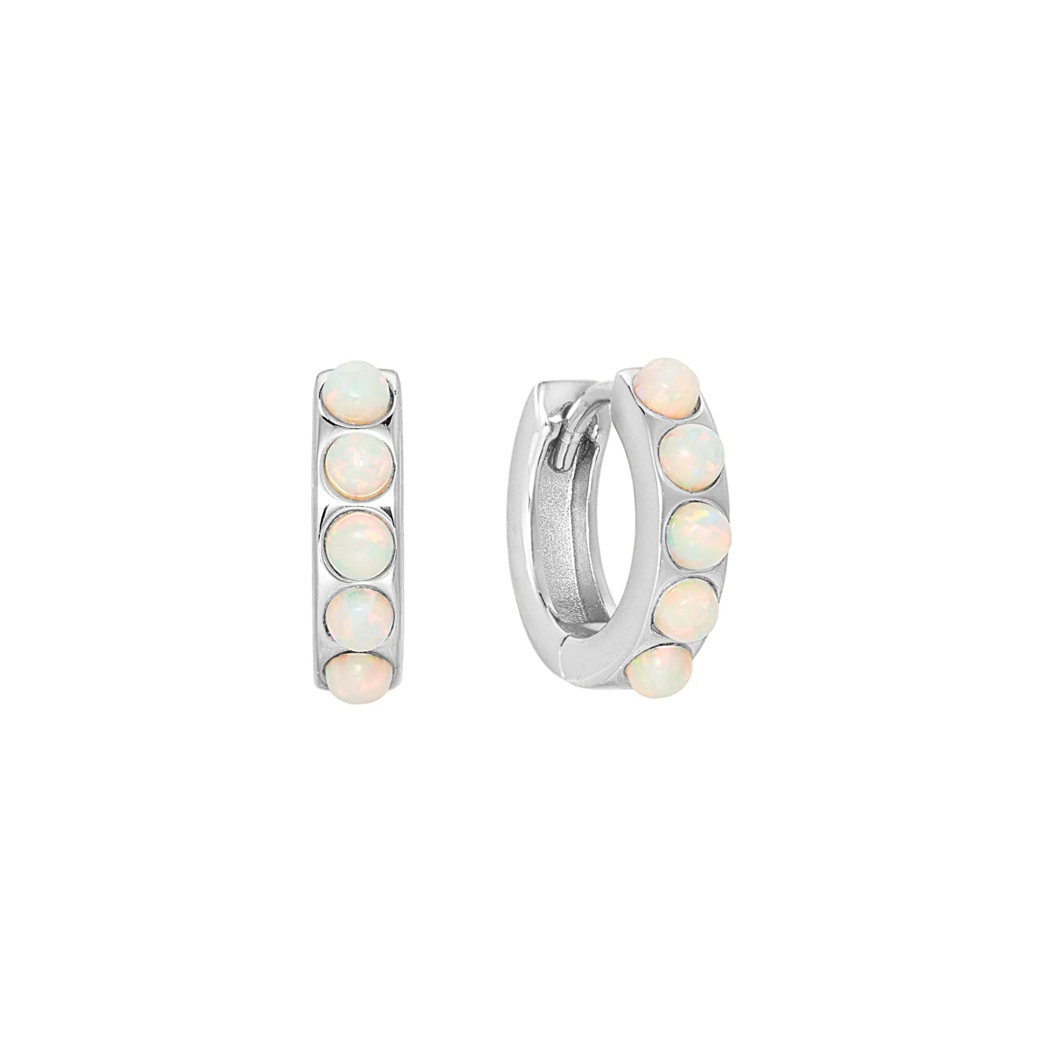 Luxe Opal Hoop Earrings