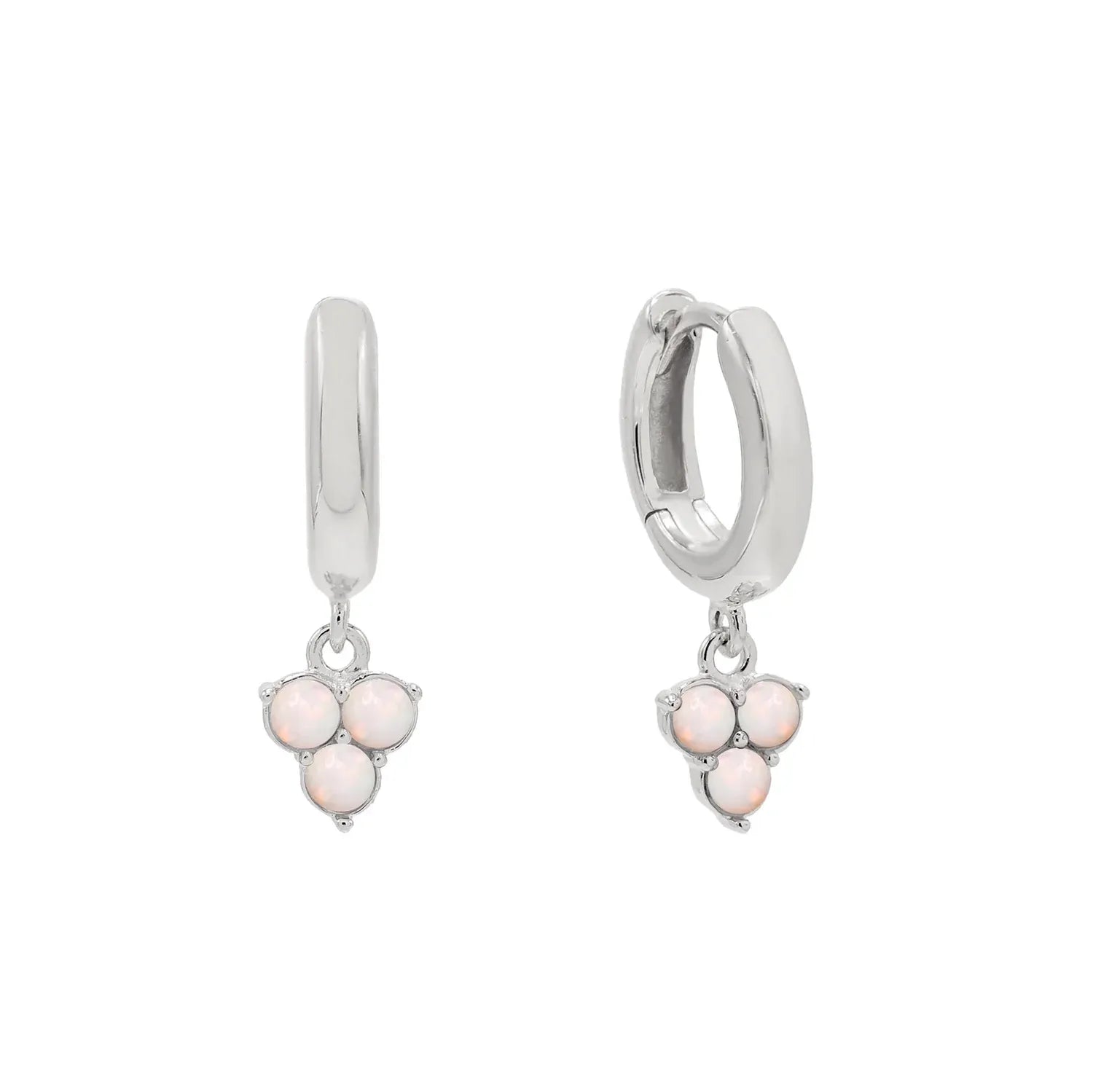 Trio Precious Opal Hoop Earrings