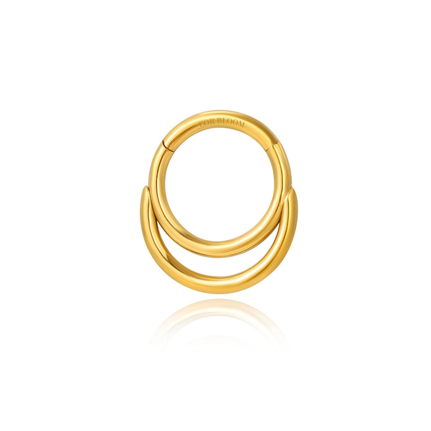 Solid Titanium Minimal Crescent Moon Septum Clicker