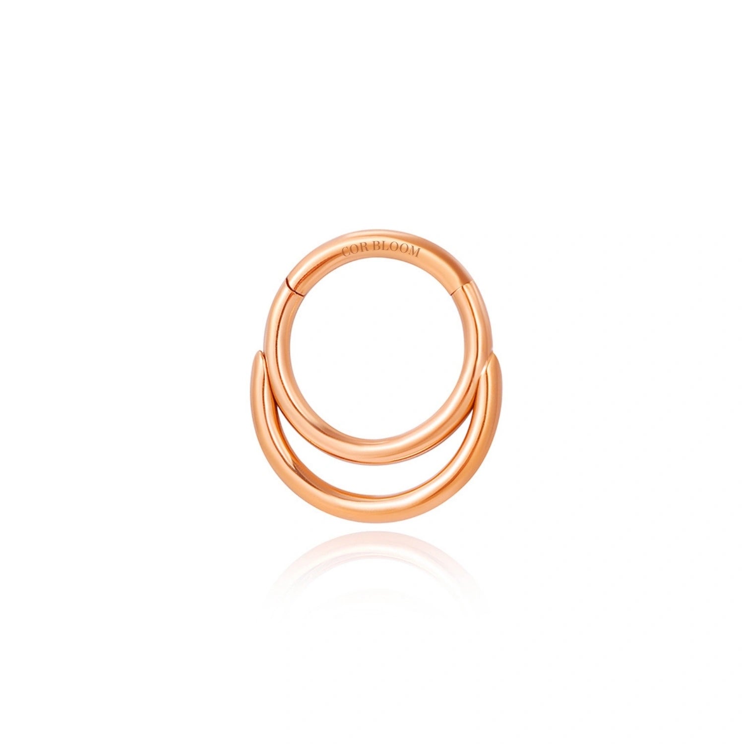 Solid Titanium Minimal Crescent Moon Septum Clicker