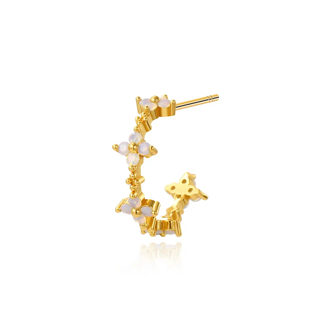 Moonstone Flower Earring Set