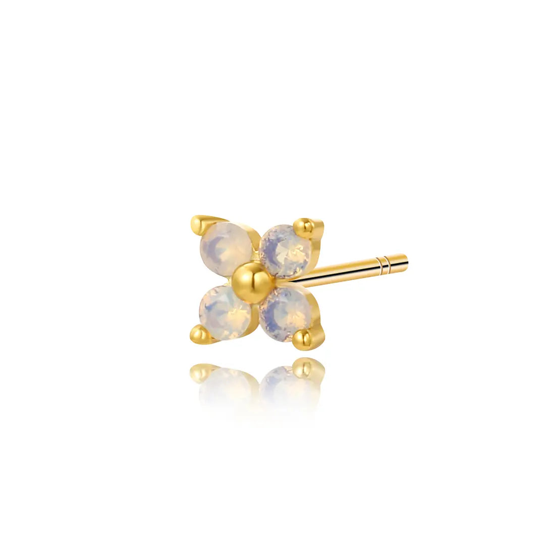 Moonstone Flower Earring Set