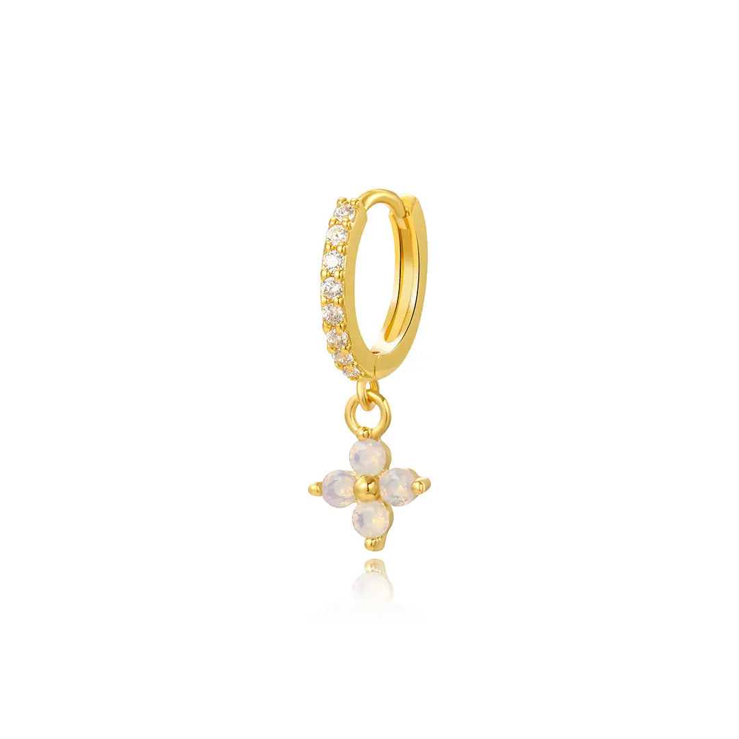 Moonstone Flower Earring Set