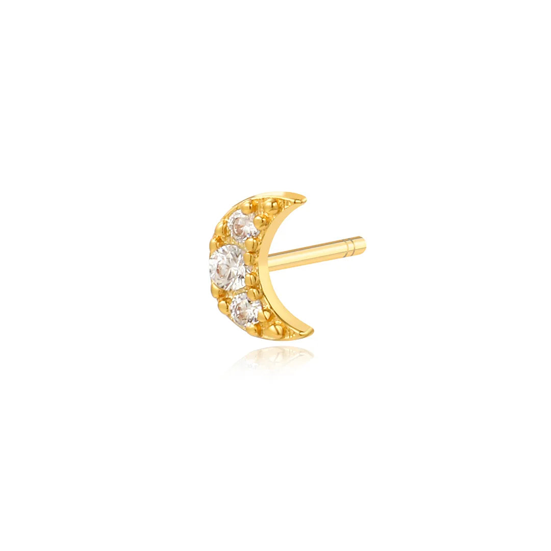 Crescent Moon and Northern Star Earring Set