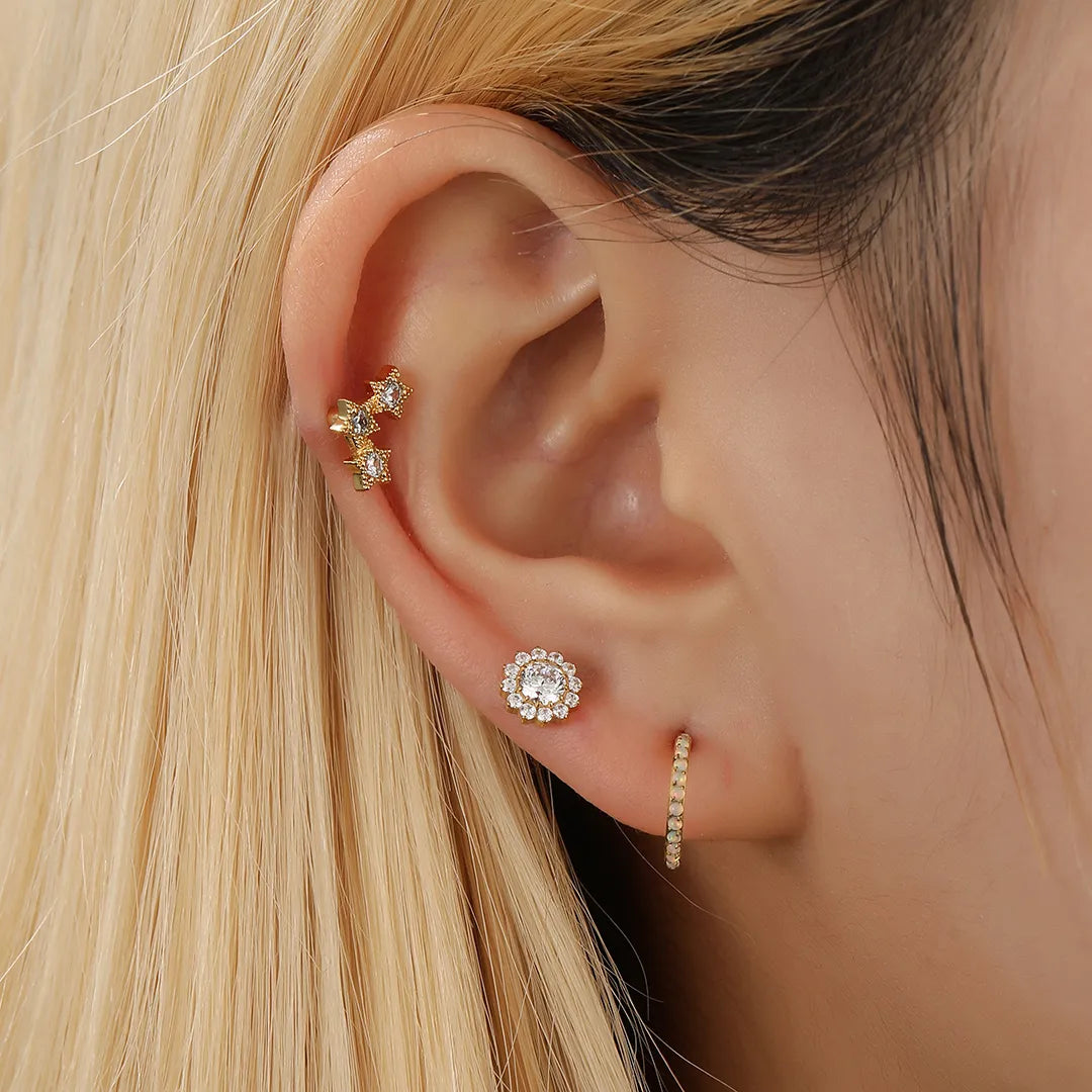 Implant Grade Titanium White Opal Cartilage | Conch Hoop