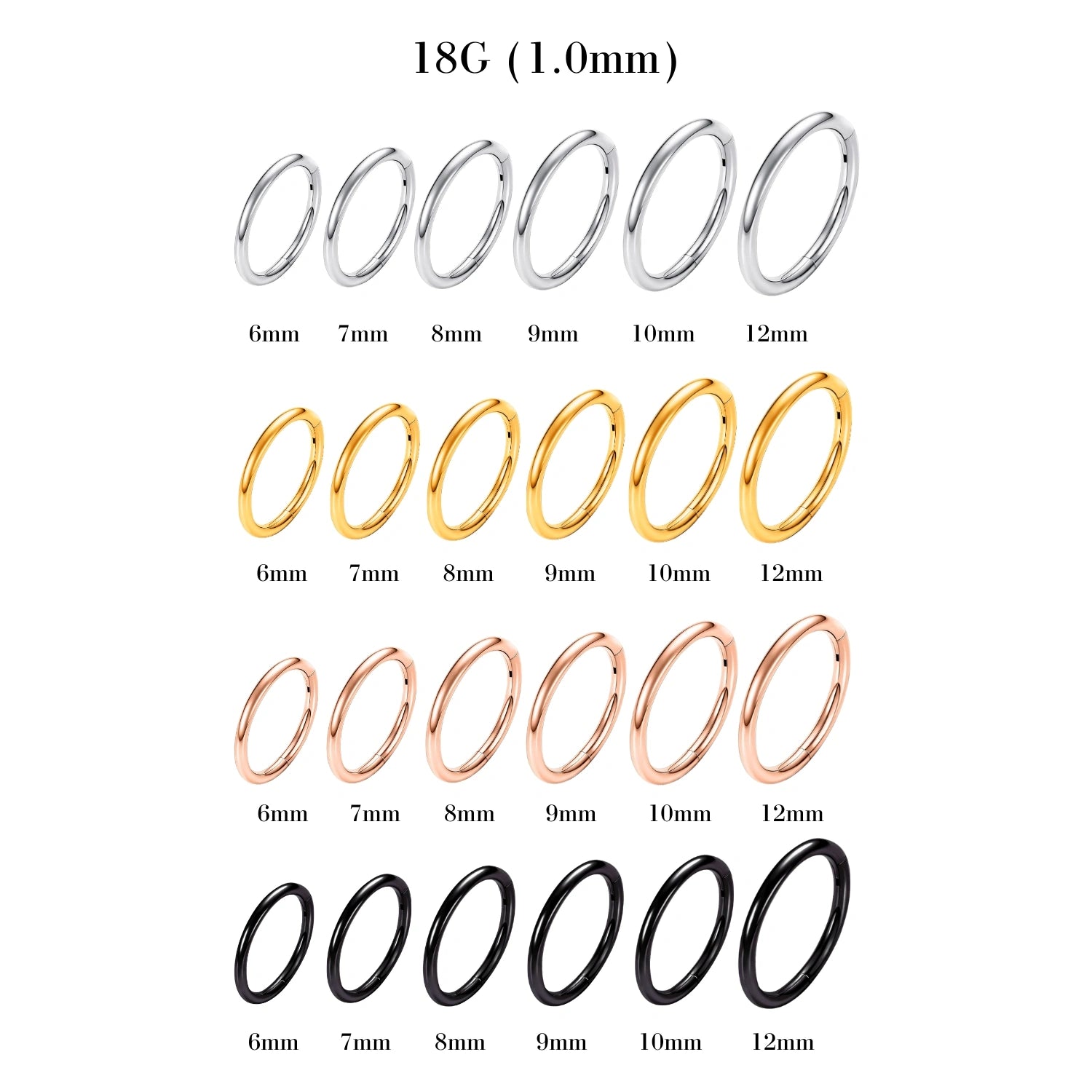 Titanium Essential Clicker | Helix Hoop • Conch Ring • Septum Clicker