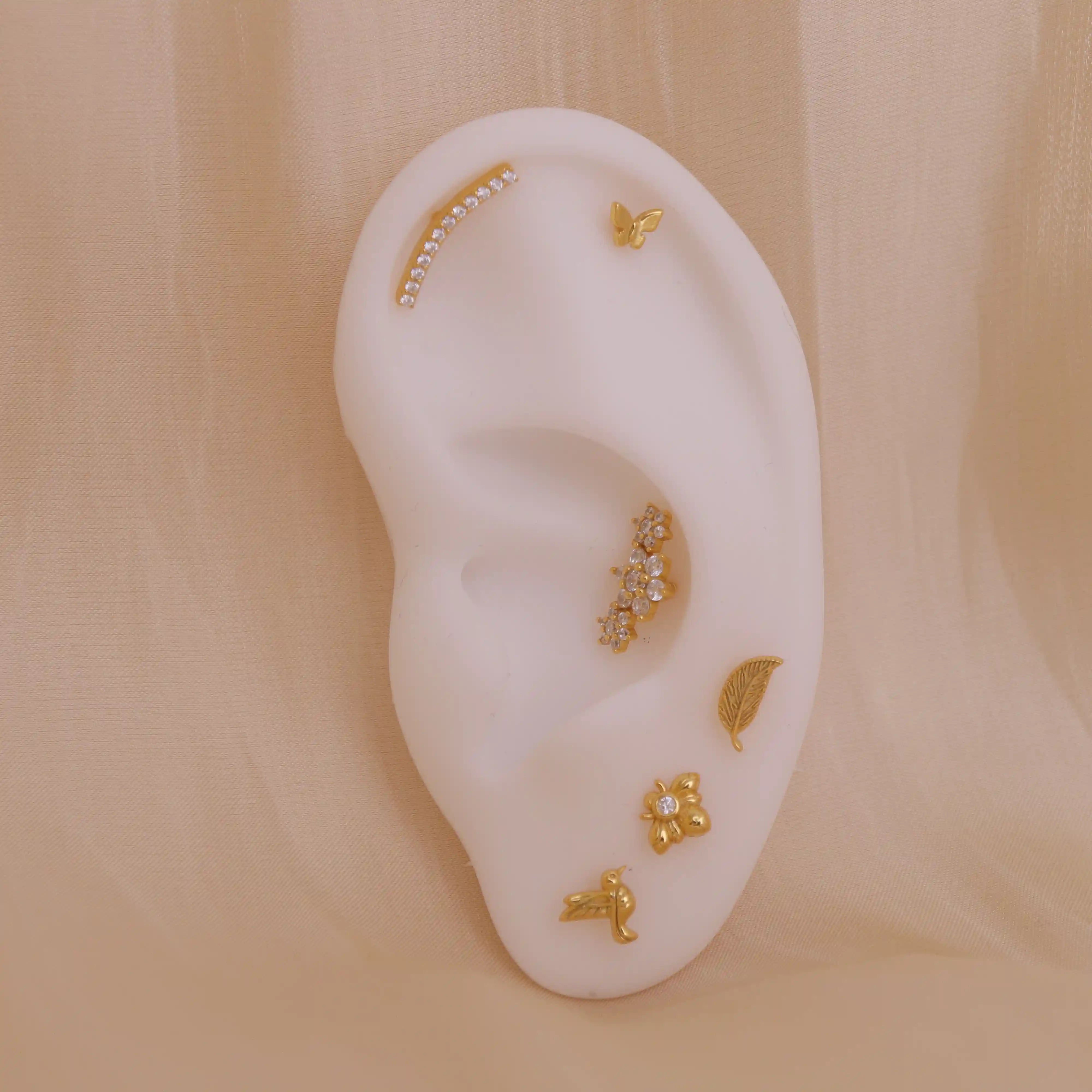 Mini Butterfly Flat Back Stud Earring