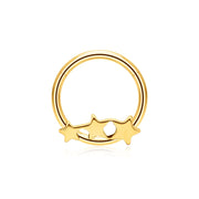 Titanium Trio Star Daith Hoop | Septum Clicker