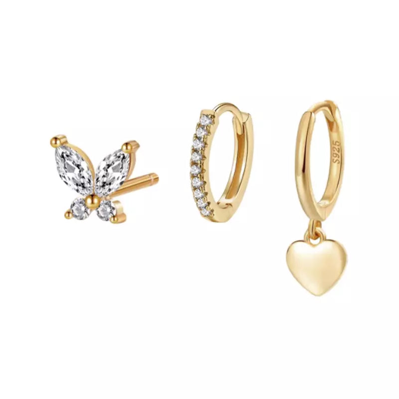 Love & Butterfly Earring Set