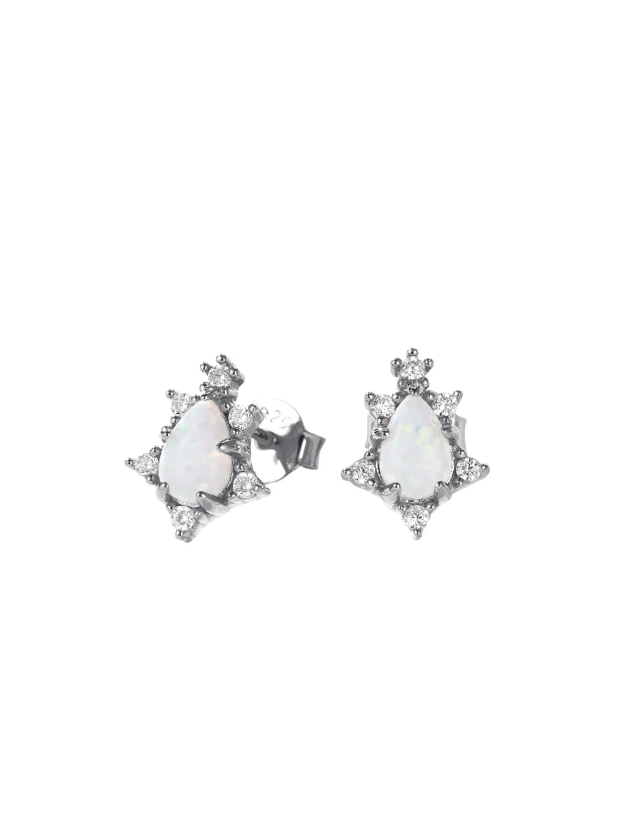 Luxe Fira Opal Sunflower Stud Earring