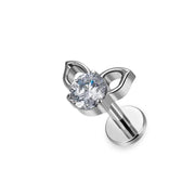 Titanium Diamond Mickey Piercing Earring