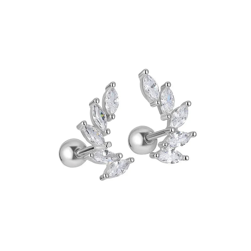 Luxe Marquise Barbell Stud Earrings (20G)