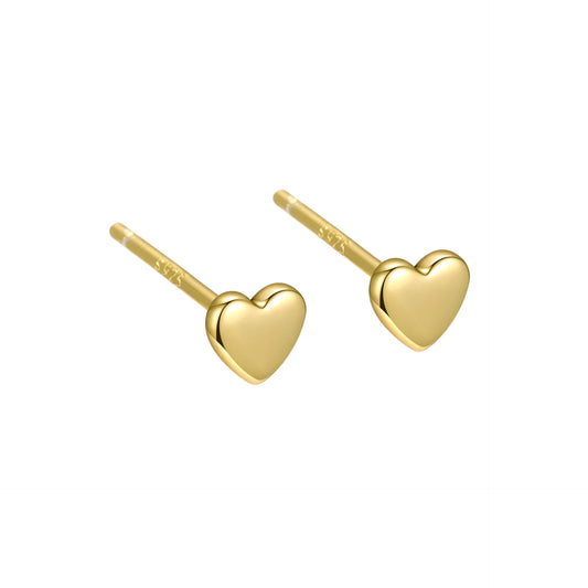 Minimal Small Heart Stud Earrings