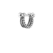 Silver Trio Line Helix Barbell Piercing Hoop (20G)