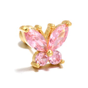 Rosa Butterfly Barbell Piercing (20G)