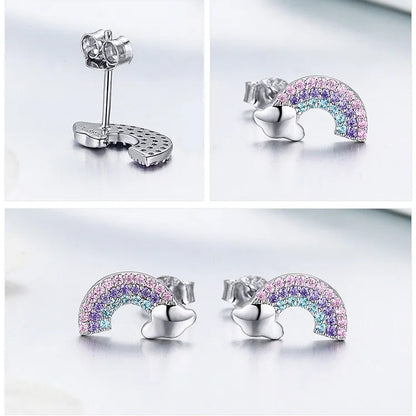 Unicorn Rainbow Stud Earrings