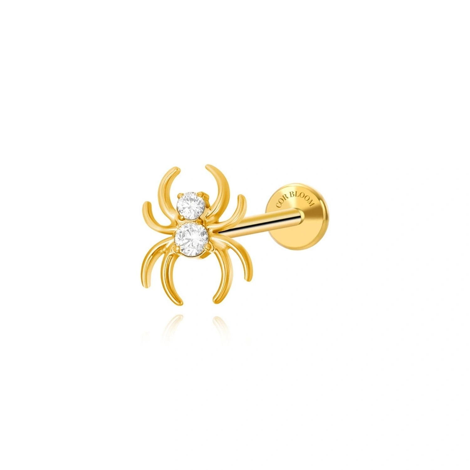Titanium Crystal Spider Flat Back Stud