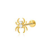 Titanium Crystal Spider Flat Back Stud