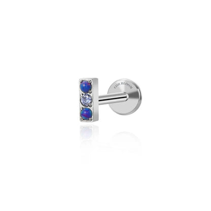 Titanium Mini Tanzanite Opal Piercing Stud