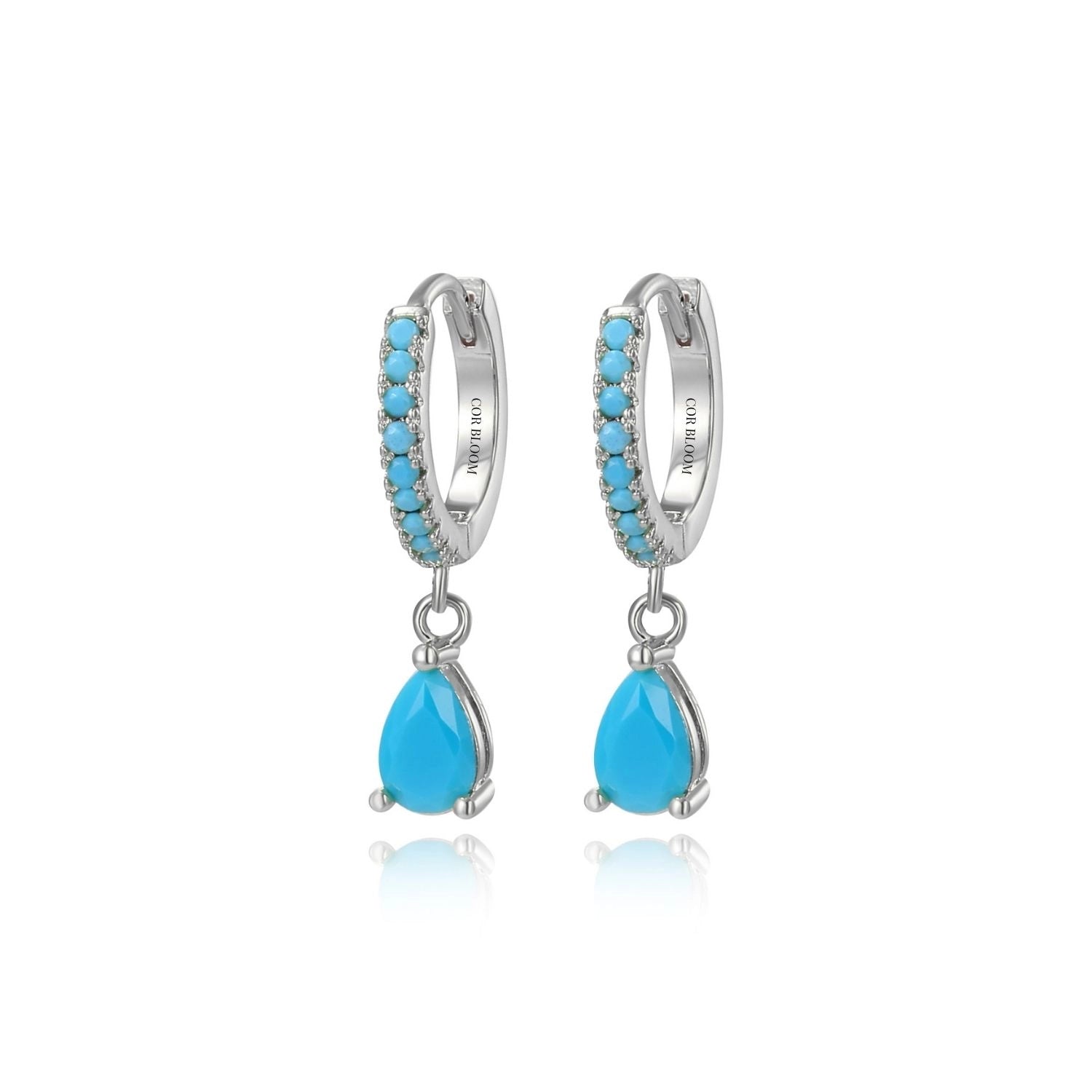 Turquoise Perry Waterdrop Hoop Earrings