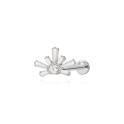 Titanium Evangeline Crystal Flat Back Stud