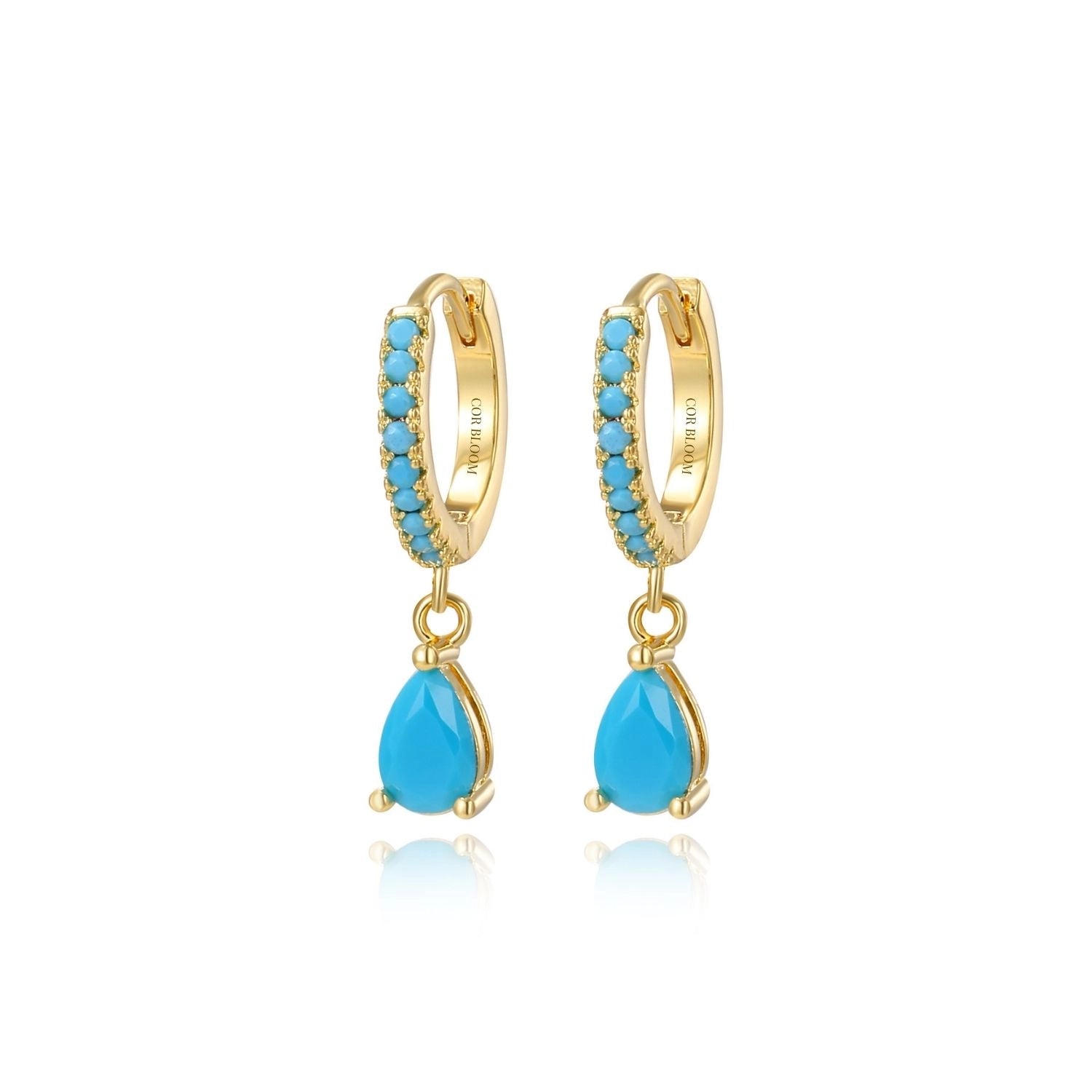 Turquoise Perry Waterdrop Hoop Earrings