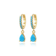 Turquoise Perry Waterdrop Hoop Earrings