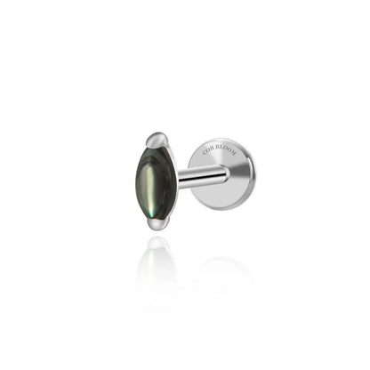 Titanium Mini Abalone Marquise Piercing Stud