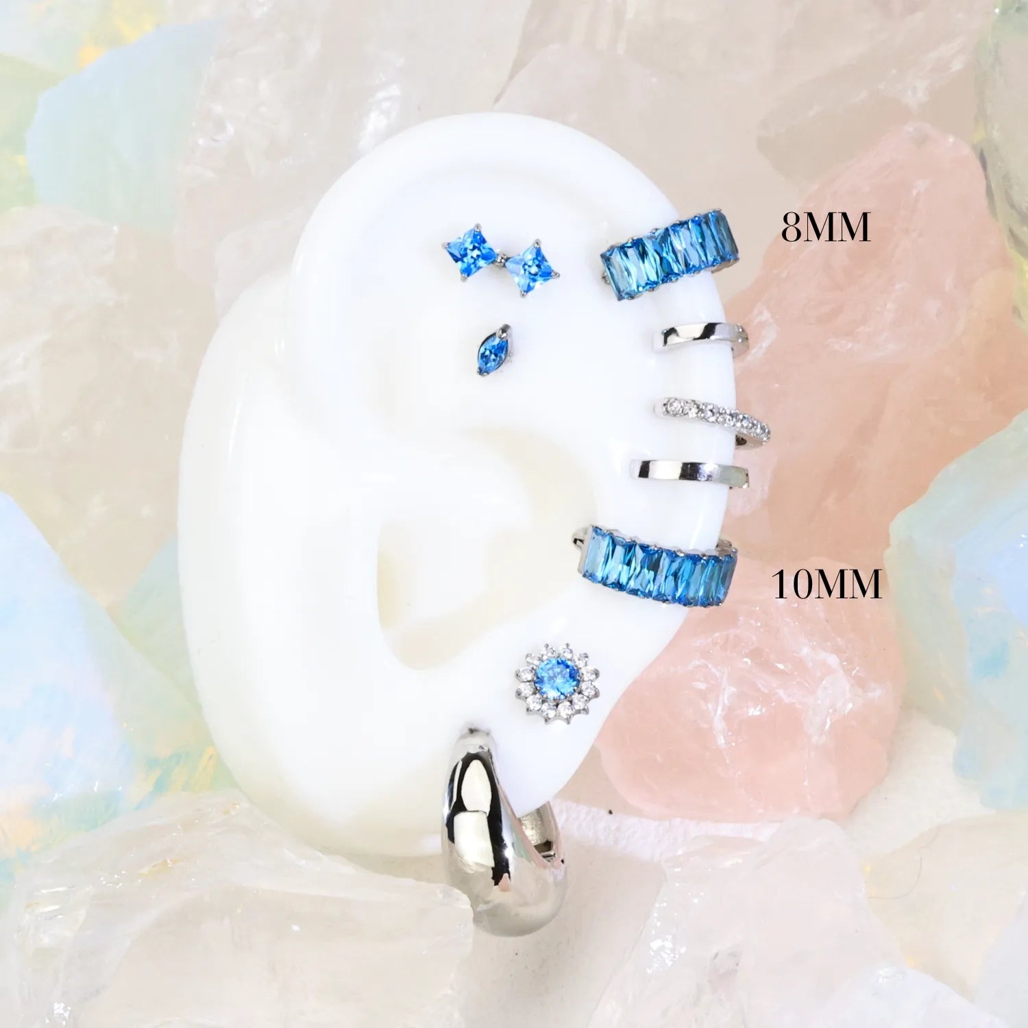 Titanium Aquamarine Sugar Clicker | Conch Hoop