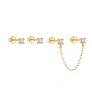 Minimal Diamond Earring Set