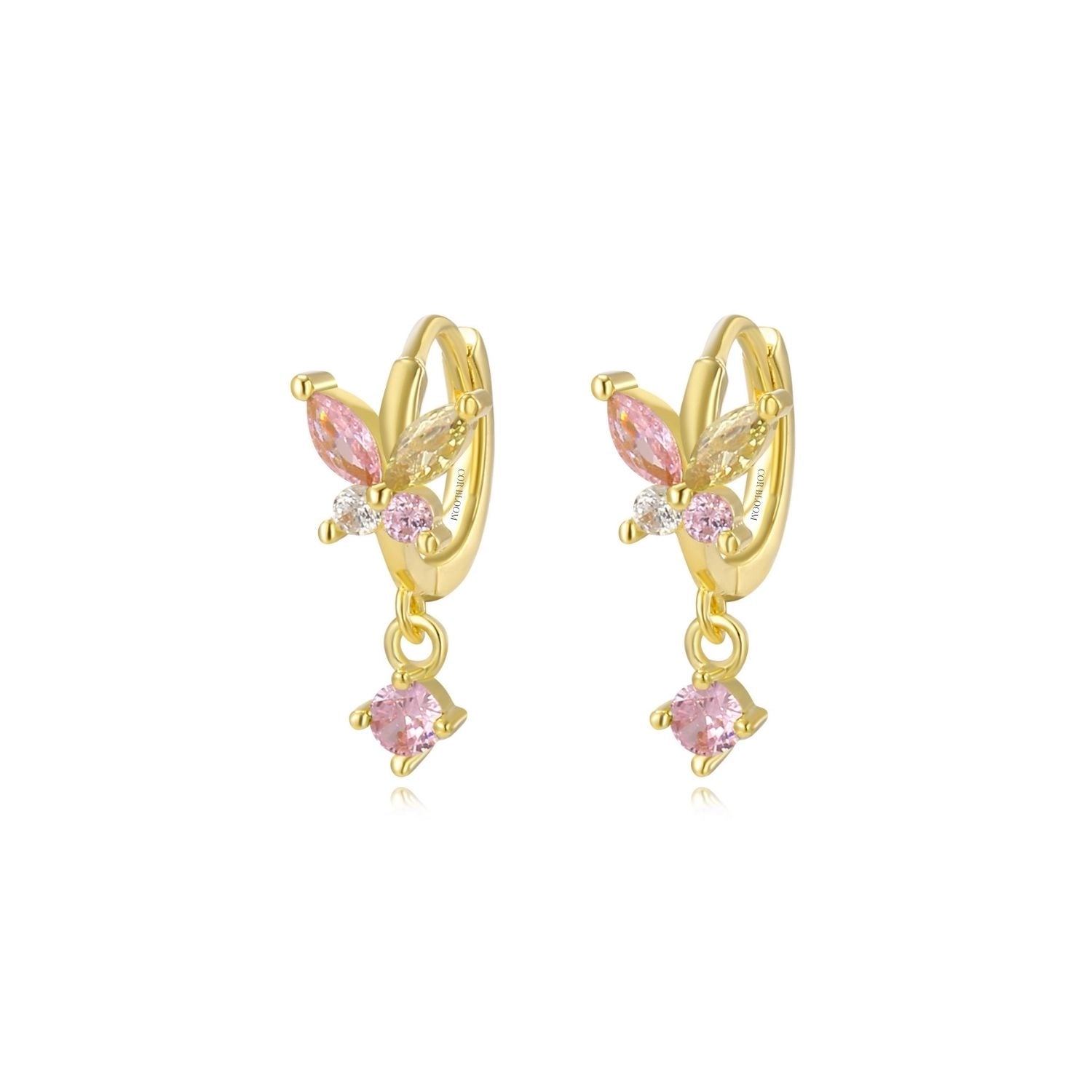 Nefeli Spring Butterfly Huggie Earrings