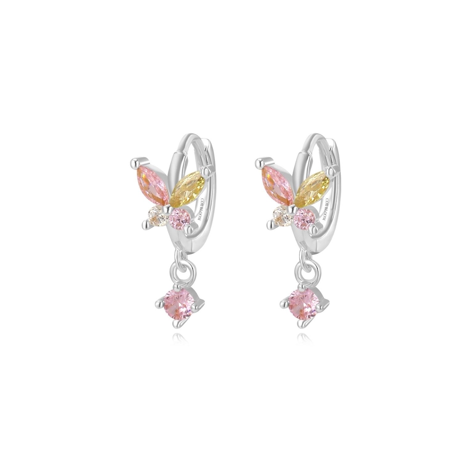 Nefeli Spring Butterfly Huggie Earrings