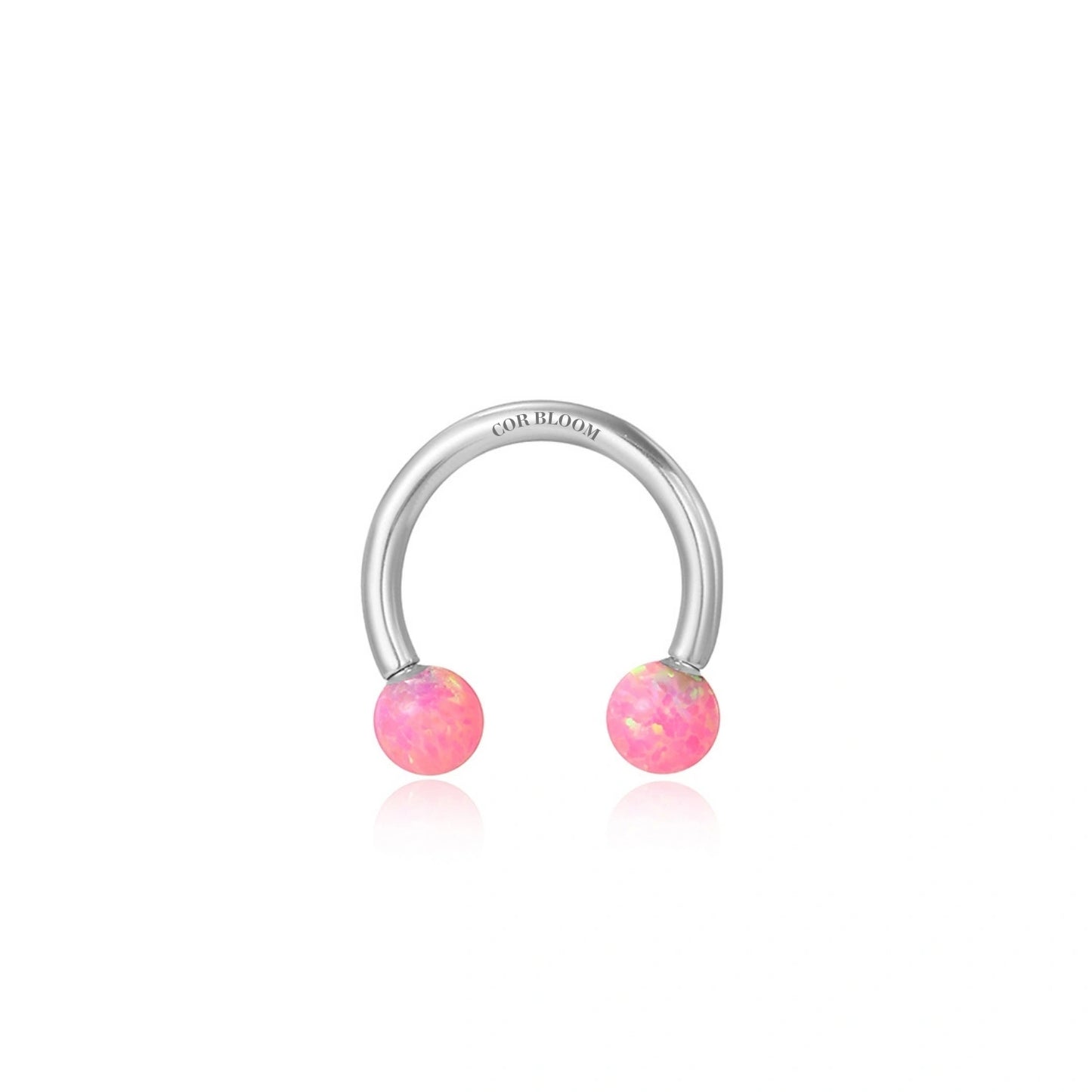 Titanium Pink Opal Circular Barbell