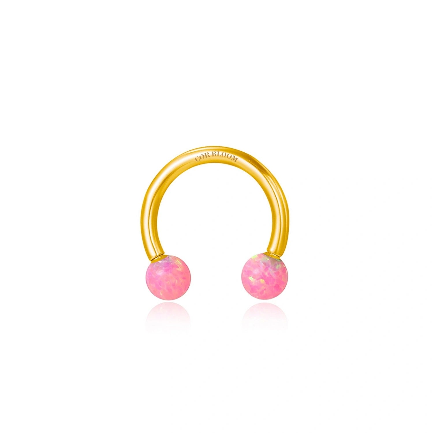 Titanium Pink Opal Circular Barbell