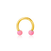 Titanium Pink Opal Circular Barbell