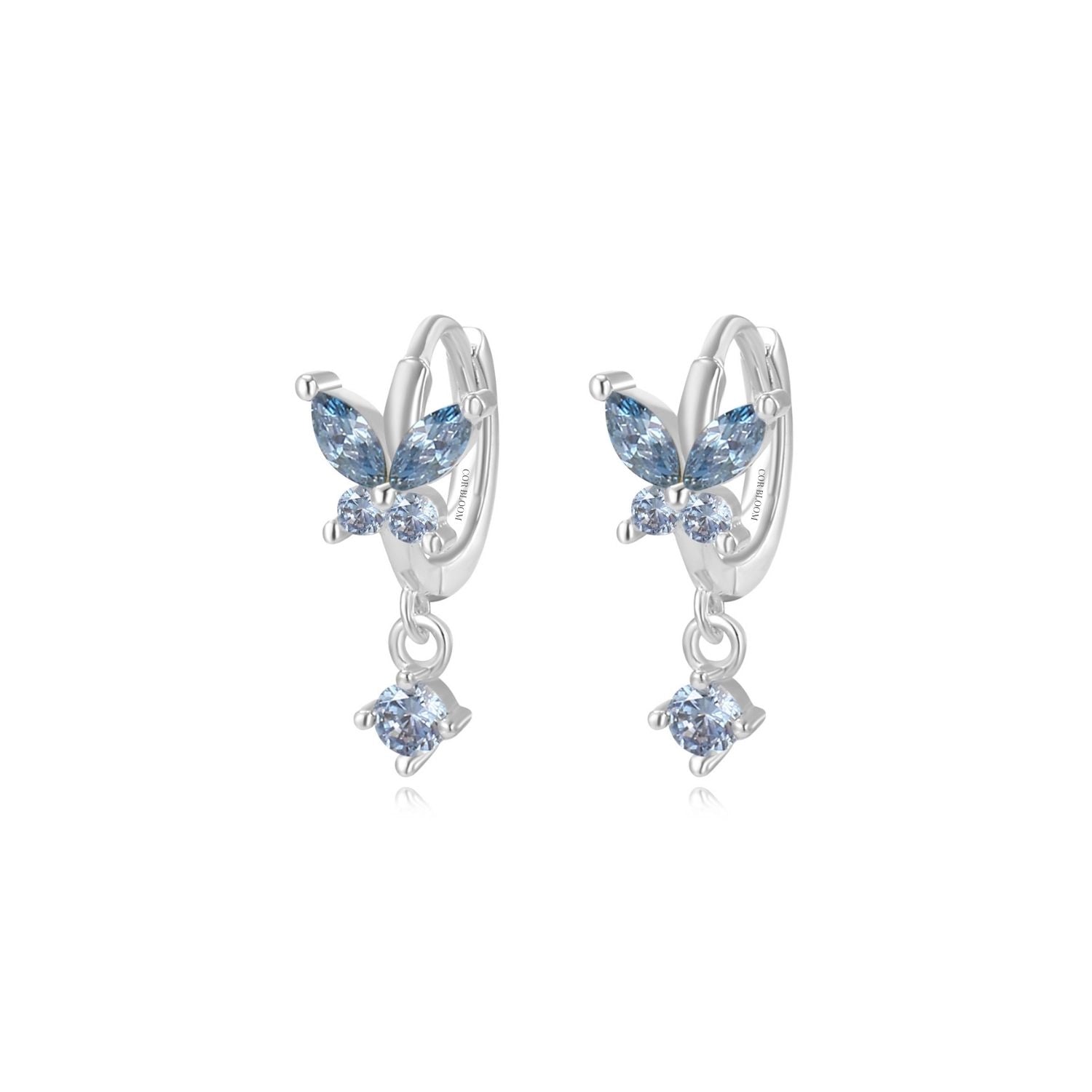Nefeli Tanzanite Butterfly Huggie Earrings