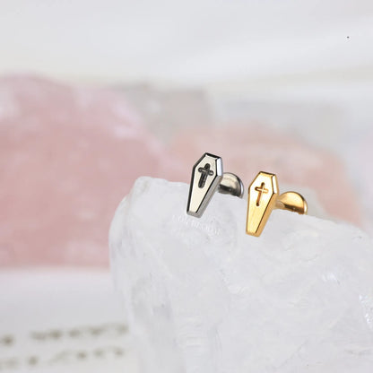 Titanium Magic Coffin Piercing Earring