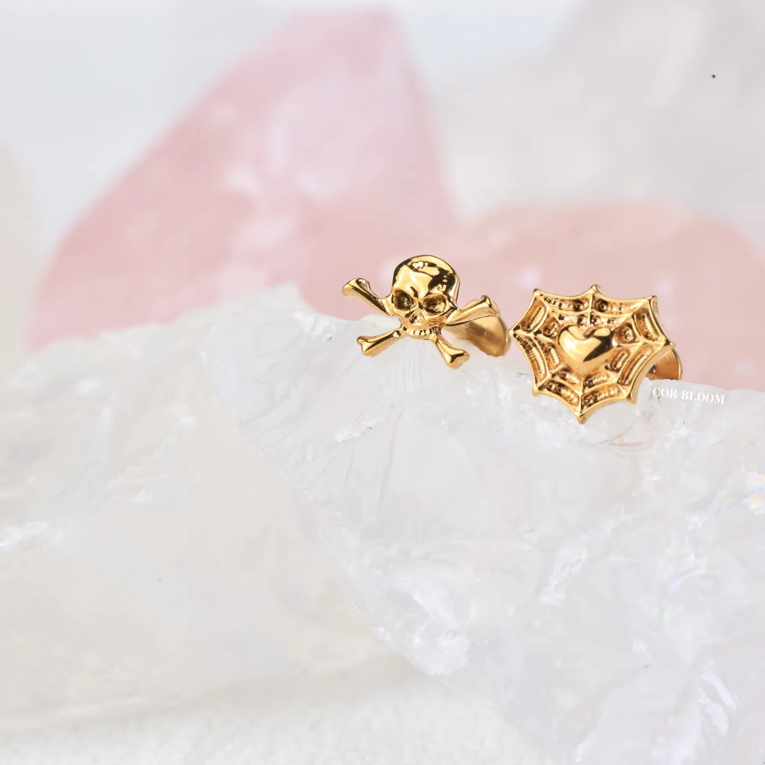Titanium Secret Skull Piercing Stud