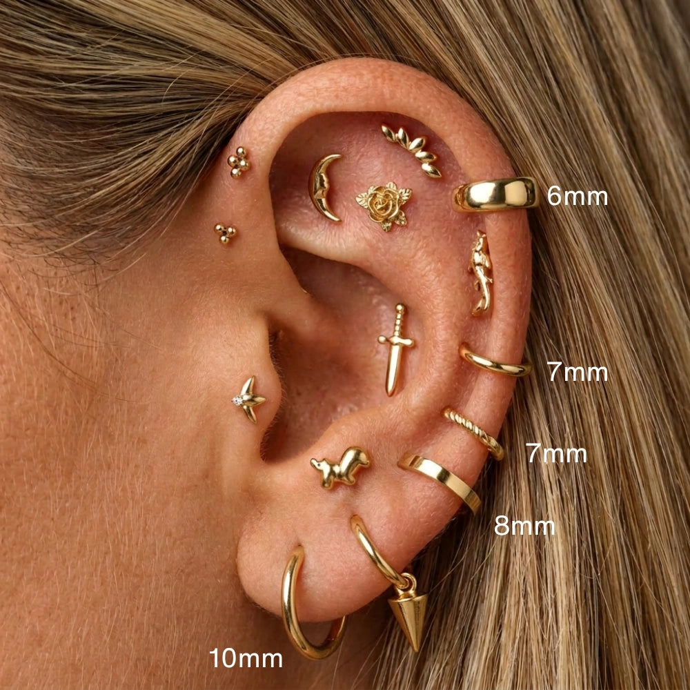 Basic Twisted Rope Hoop Earring (20G)