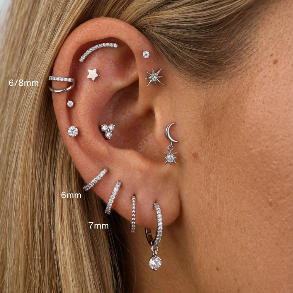 Arya Diamond Pave Hoop Earrings