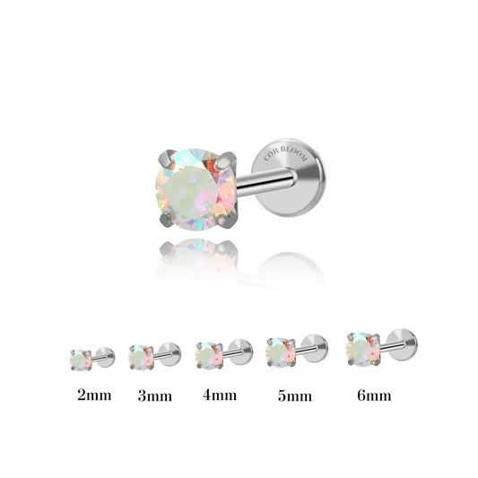 Titanium Multisize AB Color Piercing Earring
