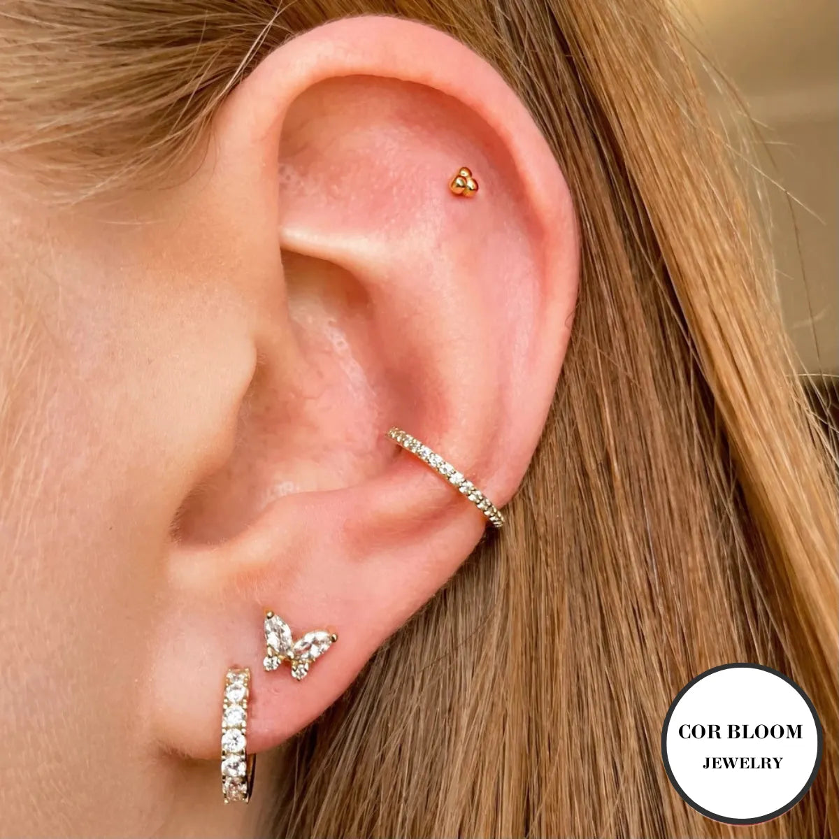 Magical Butterfly Flat Back Piercing (16G)