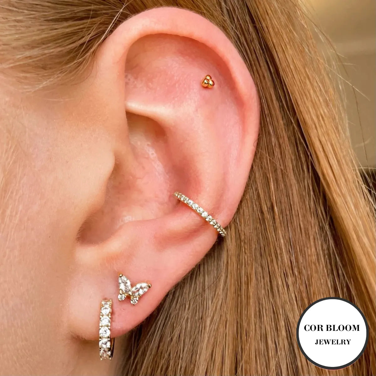 Magical Butterfly Flat Back Stud