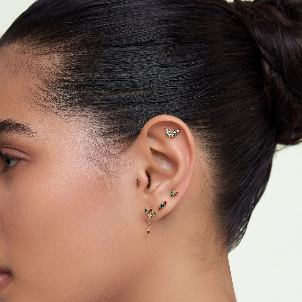 Jazmine Trio Pear Dangling Stud – Fiesta