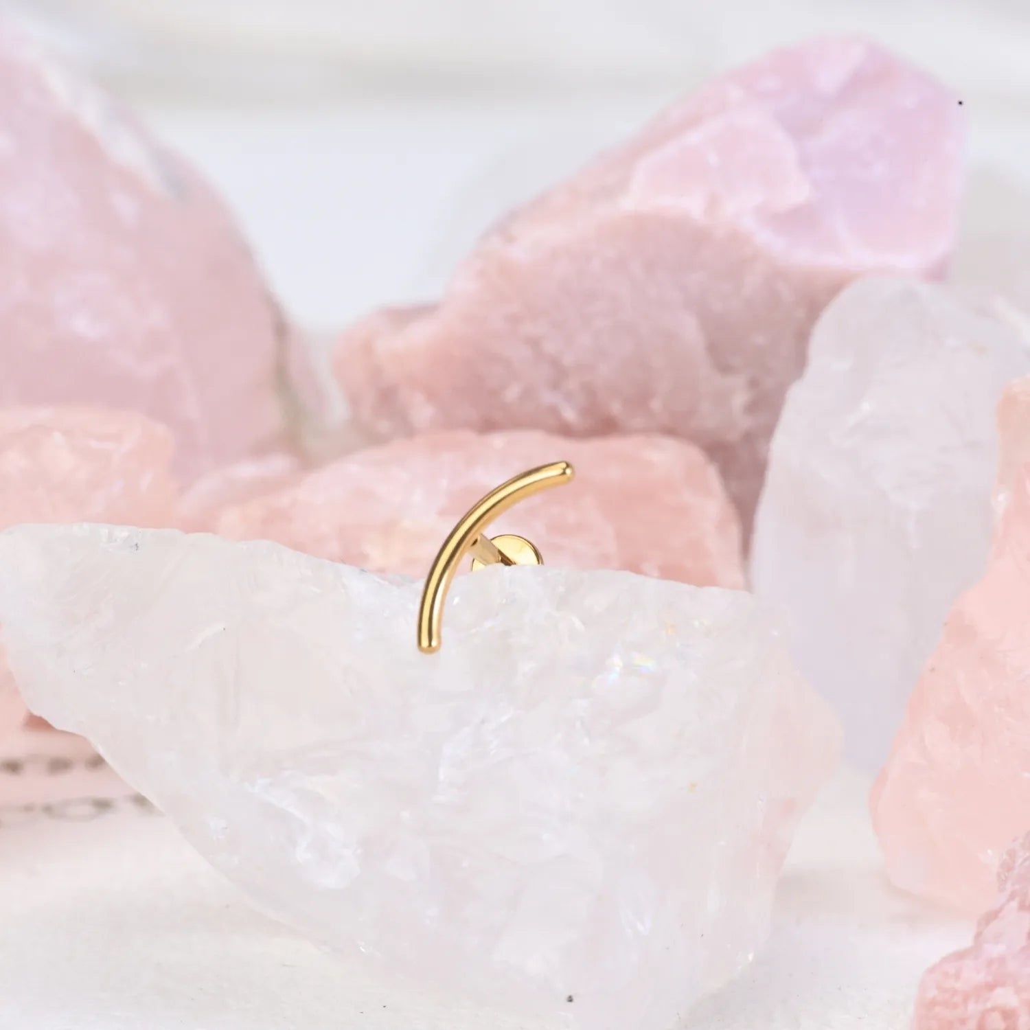 Titanium Iro Minimal Line Flat Back Stud